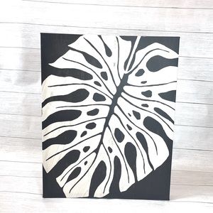 Tropical Cream and Black Canvas